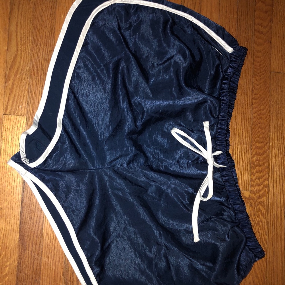 Navy blue target silk bedtime shorts